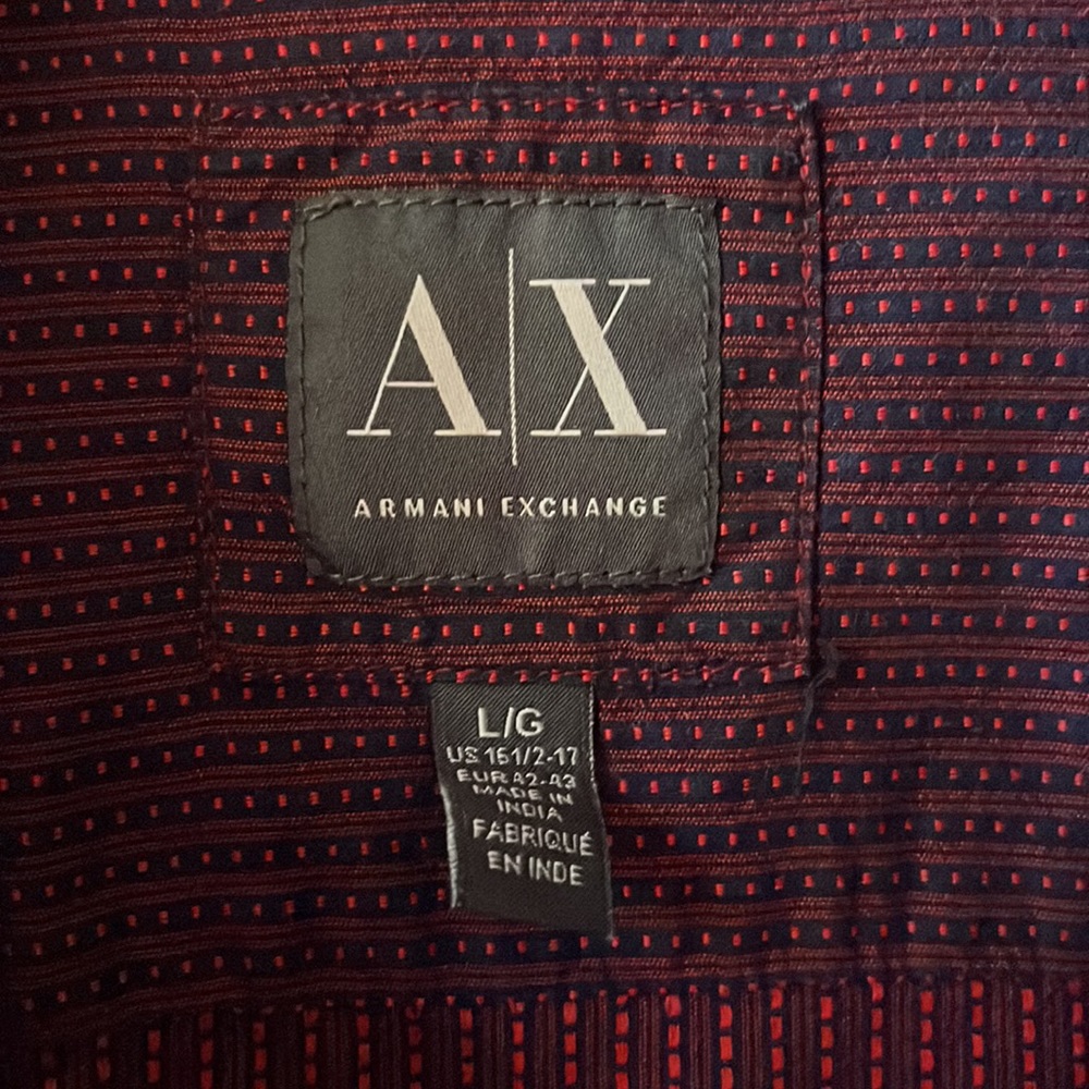 Armani Exchange burgundy dress shirt - Picture 3 of 5